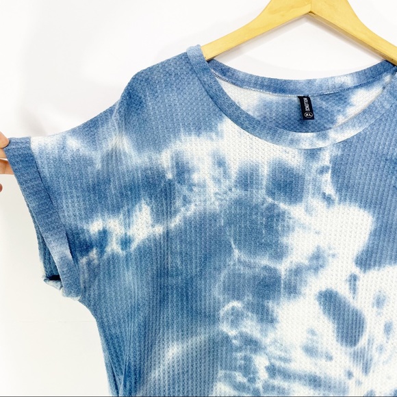 Tie Dye Boho Waffle Knit Dress / Cover-Up with Pockets XL - Picture 5 of 8